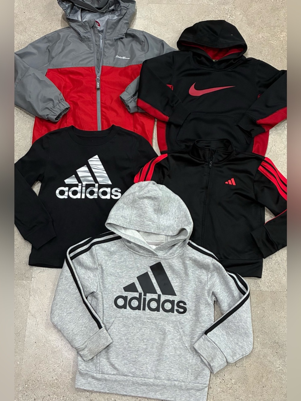 Boys NIKE/ADIDAS/EDDIE BAUER Sweatshirts..Shirt & Jackets, sz 5